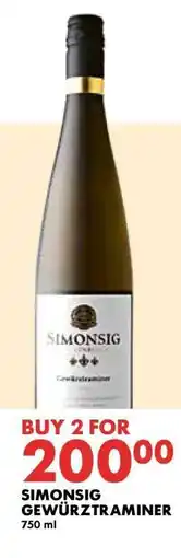 Woolworths SIMONSIG GEWÜRZTRAMINER offer