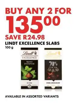 Woolworths Lindt Excellence Slabs offer