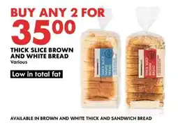 Woolworths Thick Slice Brown and White Bread offer