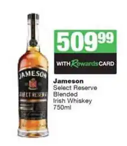 Spar Tops Jameson Select Reserve Blended Irish Whiskey offer