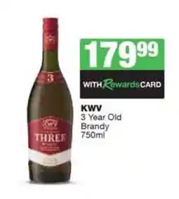 Spar Tops KWV 3-Year-Old Brandy offer