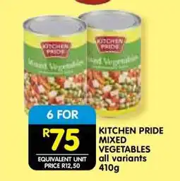 Shoprite KITCHEN PRIDE MIXED VEGETABLES offer