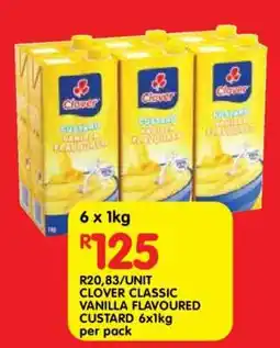 Shoprite CLOVER CLASSIC VANILLA FLAVOURED CUSTARD 6x1kg offer