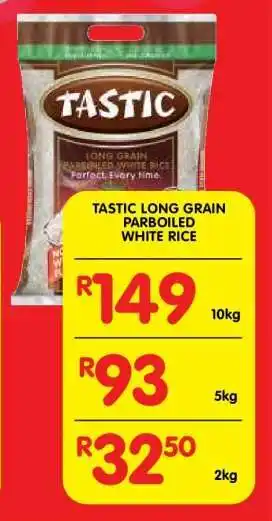 Shoprite Tastic Long Grain Parboiled White Rice offer