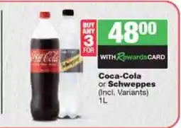 Spar Tops Coca-Cola or Schweppes offer