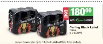 Spar Tops Carling Black Label offer