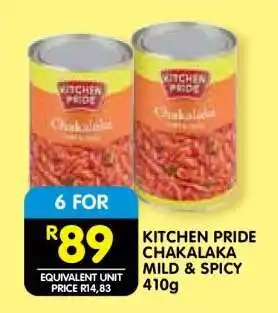 Shoprite KITCHEN PRIDE CHAKALAKA MILD & SPICY 410g offer