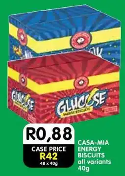 Shoprite CASA-MIA ENERGY BISCUITS all variants 40g offer
