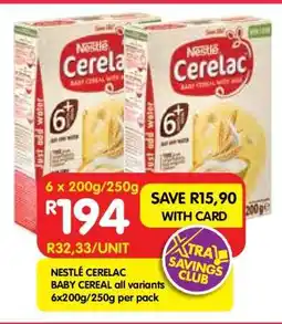 Shoprite NESTLÉ CERELAC BABY CEREAL all variants offer