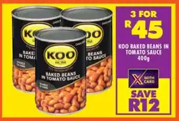 Shoprite Koo Baked Beans in Tomato Sauce 400g offer