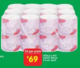 Shoprite VITALLI 1-PLY TOILET ROLLS offer