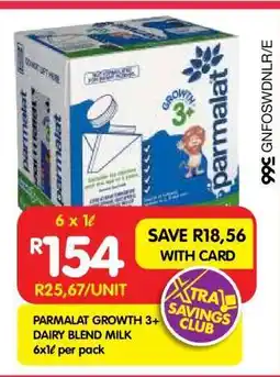 Shoprite PARMALAT GROWTH 3+ DAIRY BLEND MILK offer