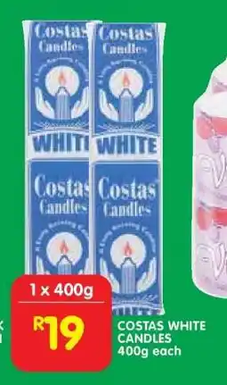 Shoprite COSTAS WHITE CANDLES offer