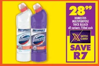 Shoprite DOMESTOS MULTIPURPOSE THICK BLEACH offer