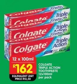 Shoprite Colgate Triple Action Toothpaste offer
