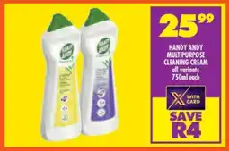 Shoprite HANDY ANDY MULTIPURPOSE CLEANING CREAM offer