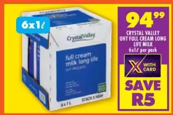Shoprite CRYSTAL VALLEY UHT FULL CREAM LONG LIFE MILK offer