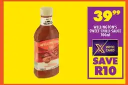 Shoprite WELLINGTON'S SWEET CHILLI SAUCE 700ml offer