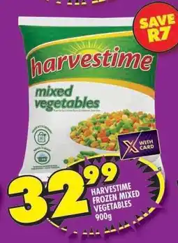 Shoprite HARVESTIME FROZEN MIXED VEGETABLES 900g offer