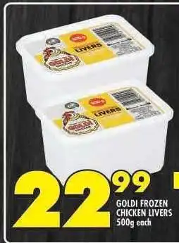 Shoprite GOLDI FROZEN CHICKEN LIVERS offer