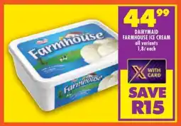 Shoprite DAIRYMAID FARMHOUSE ICE CREAM offer