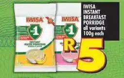Shoprite IWISA Instant Breakfast Porridge offer