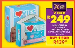 Shoprite LOVIES PREMIUM DISPOSABLE offer