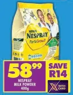 Shoprite NESPRAY MILK POWDER 400g offer