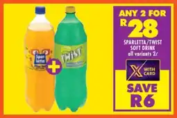 Shoprite SPARLETTA/TWIST SOFT DRINK offer