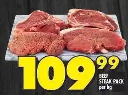 Shoprite BEEF STEAK PACK per kg offer