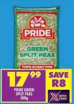 Shoprite PRIDE GREEN SPLIT PEAS 500g offer