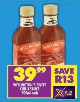 Shoprite Wellington's Sweet Chilli Sauce offer