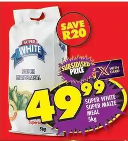 Shoprite SUPER WHITE SUPER MAIZE MEAL 5kg offer