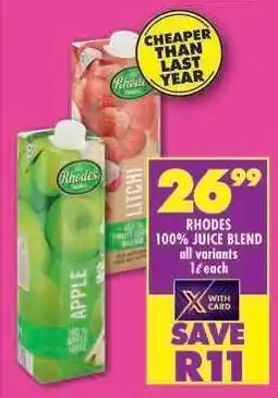 Shoprite RHODES 100% JUICE BLEND offer