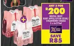 Shoprite BRUTAL FRUIT RUBY APPLE/LITCHI SÉCHÉ/STRAWBERRY ROUGE offer