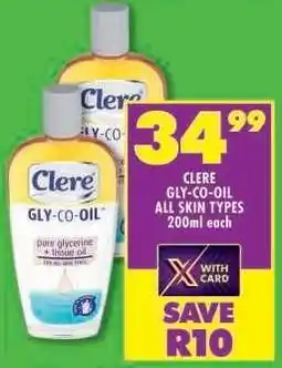 Shoprite CLERE Gly-Co-Oil offer