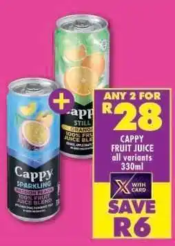 Shoprite CAPPY FRUIT JUICE all variants 330ml offer
