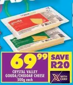 Shoprite CRYSTAL VALLEY GOUDA/CHEDDAR CHEESE offer