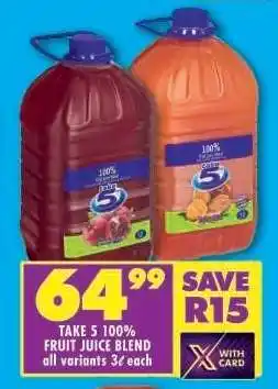 Shoprite TAKE 5 100% FRUIT JUICE BLEND offer