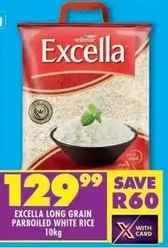 Shoprite Excella Long Grain Parboiled White Rice 10kg offer
