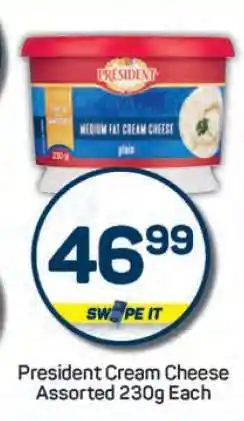 Pick n Pay President Cream Cheese Assorted 230g Each offer