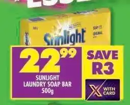Shoprite Sunlight Laundry Soap Bar-500g offer