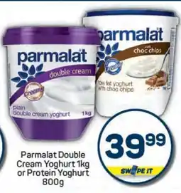 Pick n Pay Parmalat Double Cream Yoghurt 1kg or Protein Yoghurt 800g offer