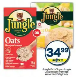 Pick n Pay Jungle Oats 1kg or Jungle Oats Instant Porridge Assorted 750g offer