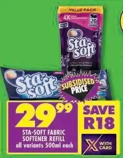 Shoprite STA-SOFT FABRIC SOFTENER REFILL offer