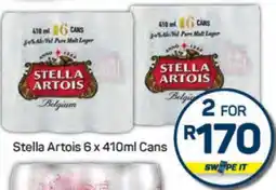 Pick n Pay Stella Artois 6 x 410ml Cans offer