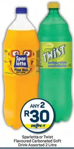 Pick n Pay Sparletta or Twist Flavoured Carbonated Soft Drink Assorted 2 Litre offer