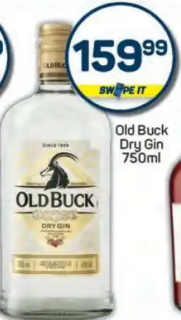 Pick n Pay Old Buck Dry Gin 750ml offer