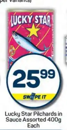 Pick n Pay Lucky Star Pilchards in Sauce Assorted offer