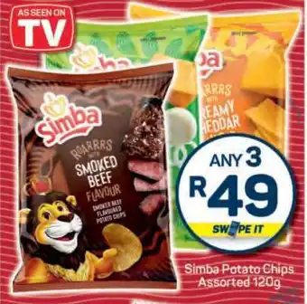 Pick n Pay Simba Potato Chips Assorted 120g offer